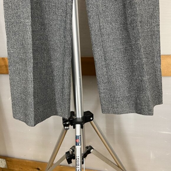 Elie Tahari 98% Wool Medium Gray Tweed Wide Leg Trouser Pants Sz 6 - Picture 6 of 15